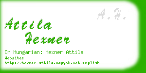 attila hexner business card